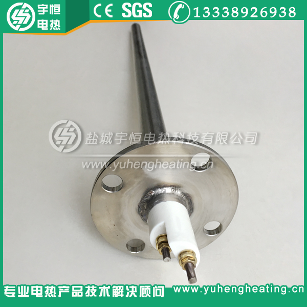 帶高矮瓷頭接線耐腐蝕法蘭式加熱管